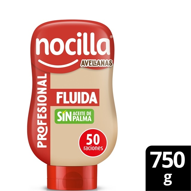 Nocilla Avellanas sin gluten bocabajo 750g - Completar tus postres y helados con Nocilla los convertirá en irresistibles para tus consumidores