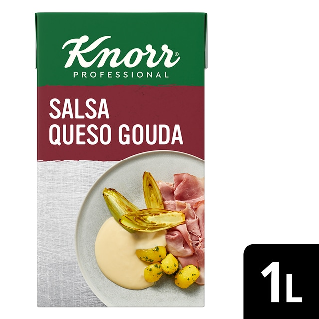 Knorr Salsa Líquida Queso Gouda lista para usar sin gluten brik 1L - Las Salsas Líquidas Knorr te aseguran empezar cada servicio con salsas perfectas.