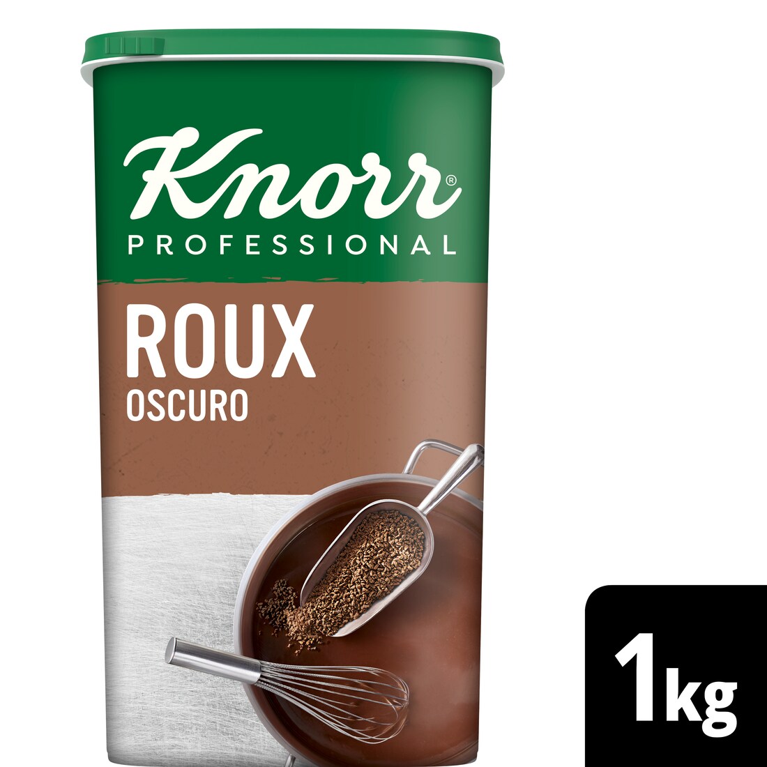 Knorr Roux Espesante Oscuro bote 1kg - Roux Oscuro Knorr, la marca elegida Nº1 por chefs*, para espesar y redondear tus salsas y guisos oscuros