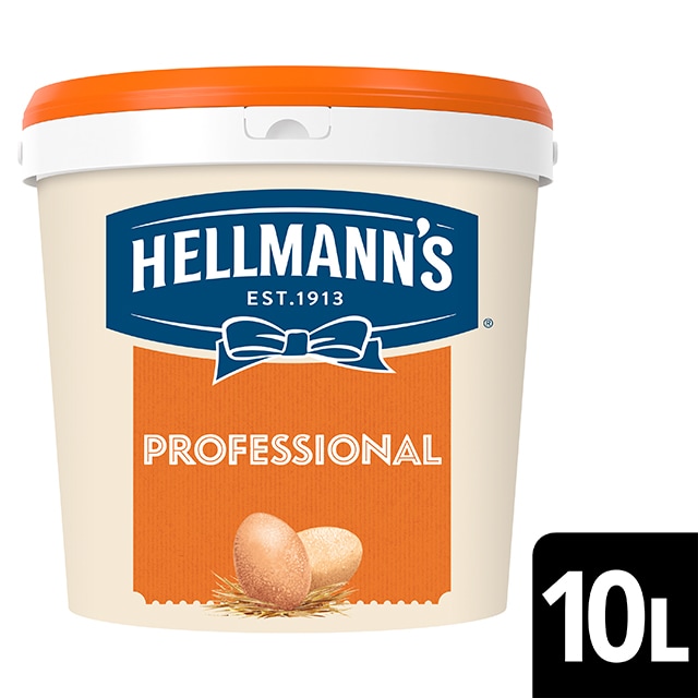 Hellmann’s Professional sin gluten cubo 10L - Hellmann’s Professional, sabor intenso y estabilidad superior en multitud de usos.