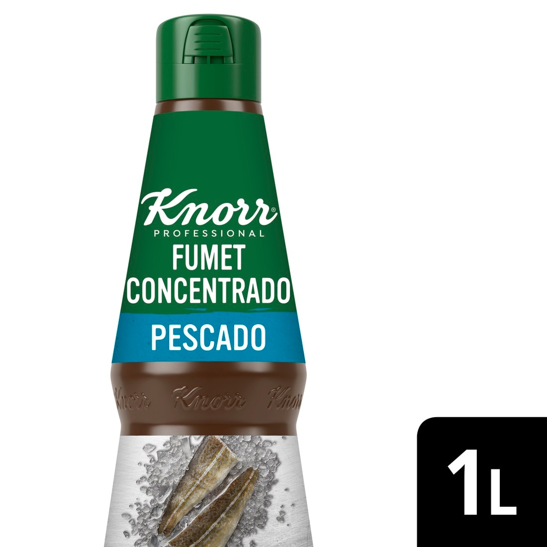 Knorr Fumet Líquido Concentrado de Pescado sin gluten botella 1L - Fumet Líquido Concentrado de Pescado Knorr: un fumet clásico, fácil de incorporar en cualquier receta de pescado.