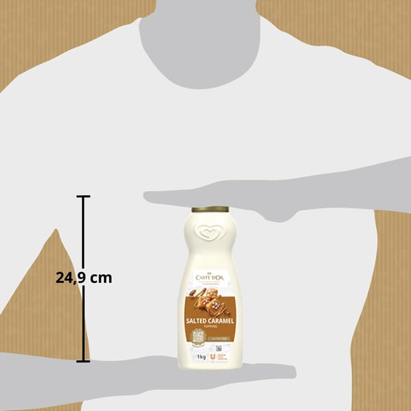 Carte d’Or Sirope Caramelo Salado sin gluten botella 1L - Los siropes de Carte d’Or Profesional permiten añadir un toque final perfecto a tus postres gracias a su sabor y textura