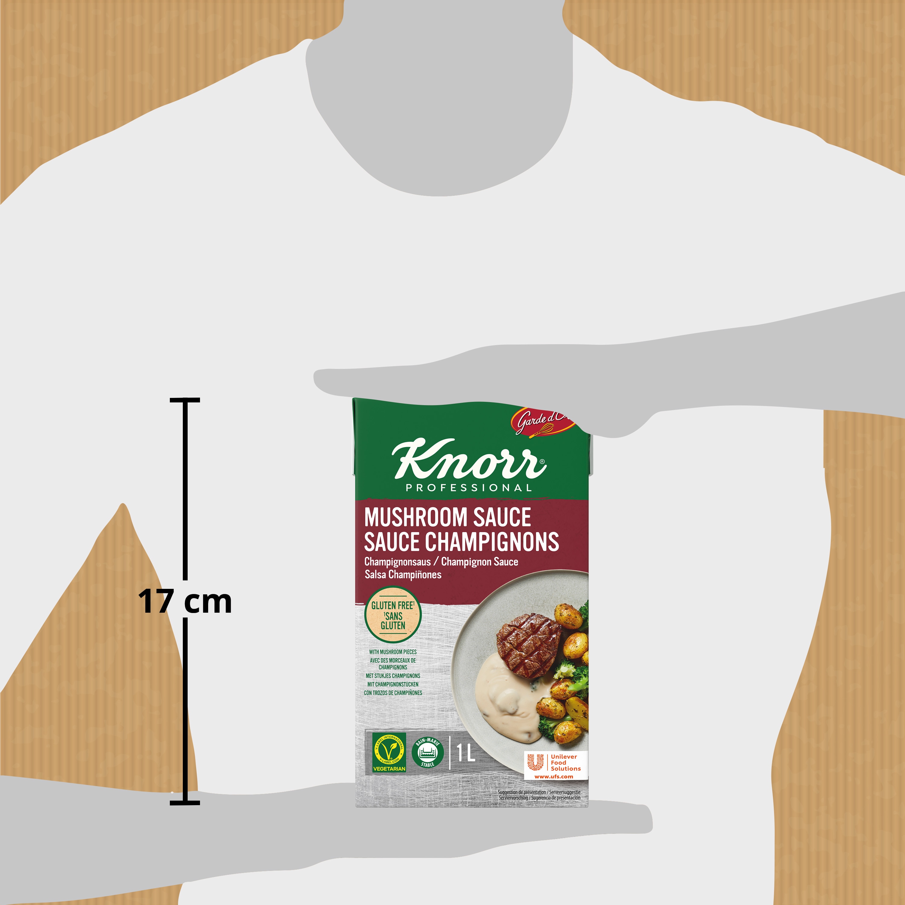 Knorr Salsa Champiñones líquida lista para usar brik 1L - 