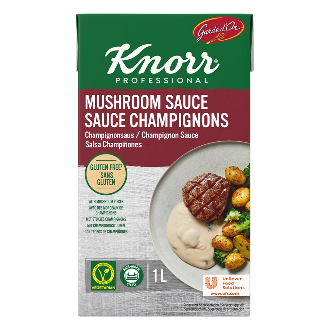 Knorr Salsa Champiñones líquida lista para usar brik 1L - 