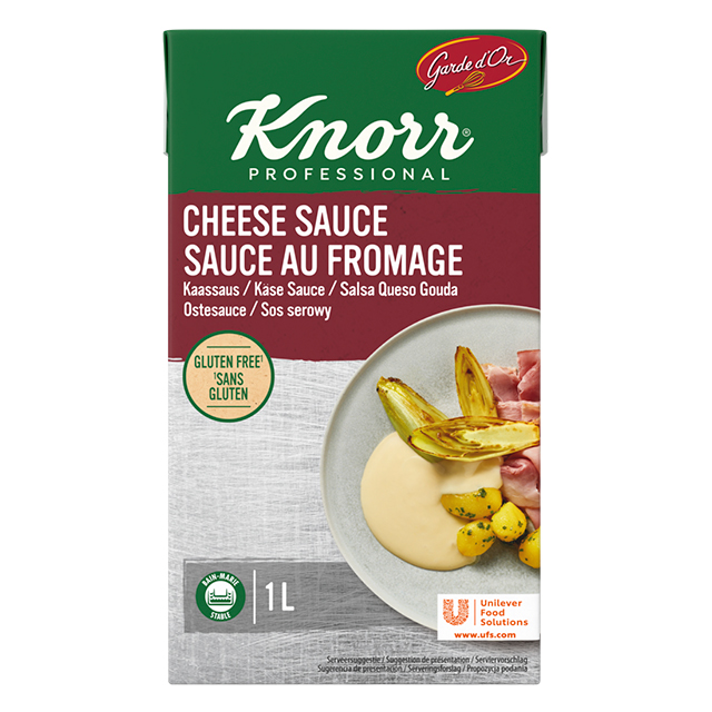 Knorr Salsa Líquida Queso Gouda lista para usar sin gluten brik 1L - Las Salsas Líquidas Knorr te aseguran empezar cada servicio con salsas perfectas.