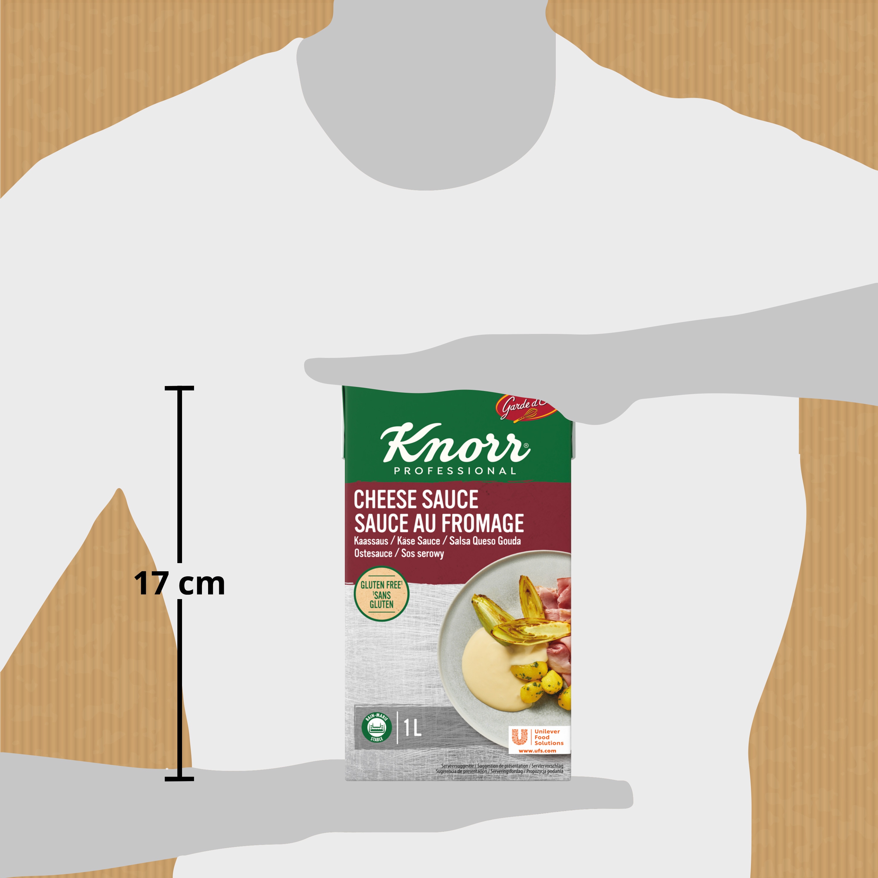 Knorr Salsa Líquida Queso Gouda lista para usar sin gluten brik 1L - Las Salsas Líquidas Knorr te aseguran empezar cada servicio con salsas perfectas.