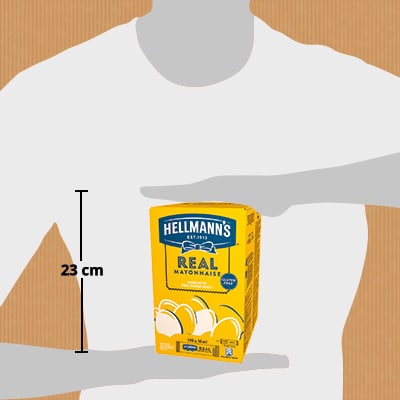 Hellmann's Mayonesa Monodosis sin gluten caja 198 x 10ml - Ofréceles toda la calidad de la Mayonesa Hellmann’s en un práctico formato monoporción